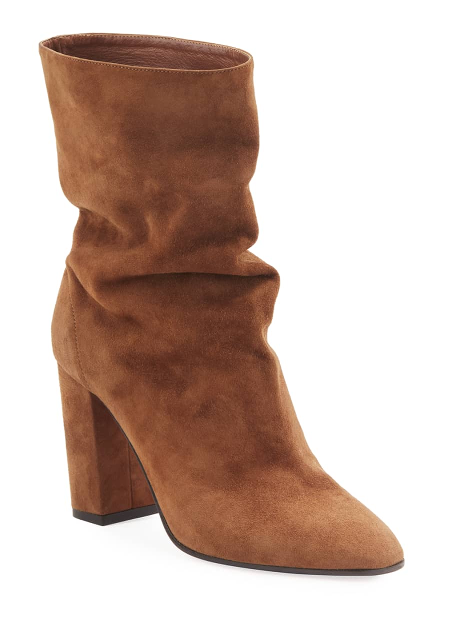 Image 1 of 1: Boogie Slouchy Scrunch Suede Bootie