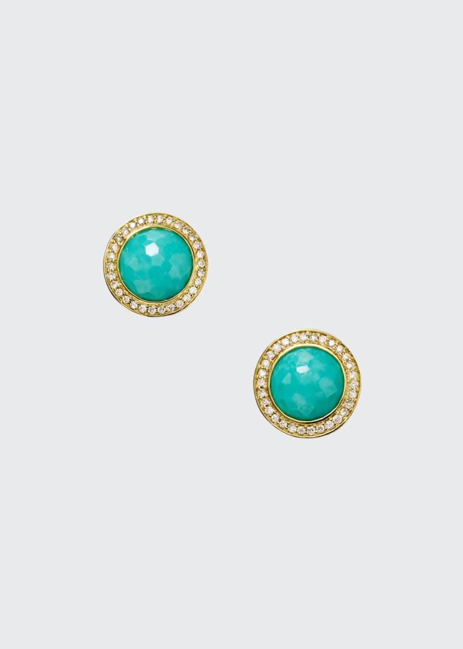 Image 1 of 1: Stud Earrings in 18K Gold with Diamonds
