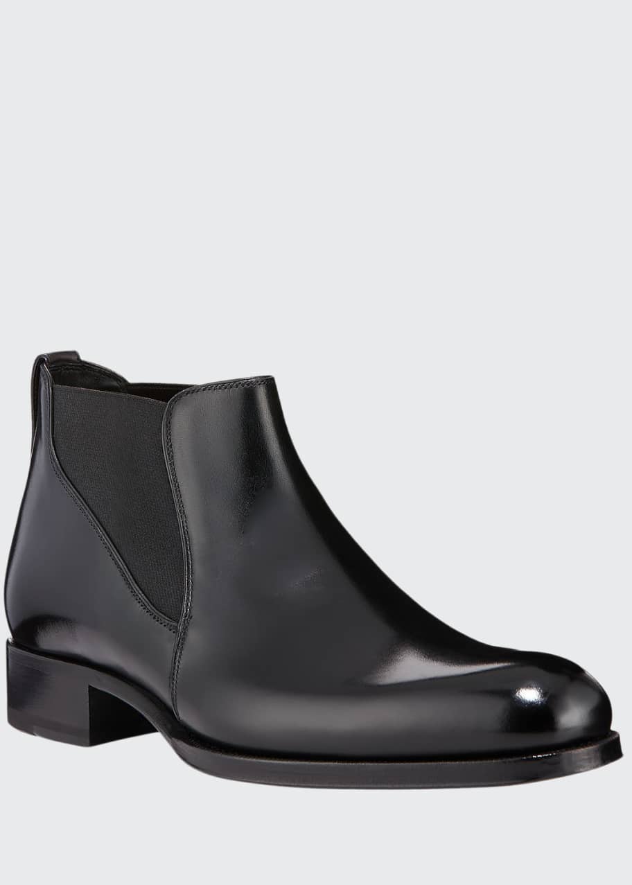 TOM FORD Men s Edgar Low Leather Chelsea Boots Bergdorf Goodman