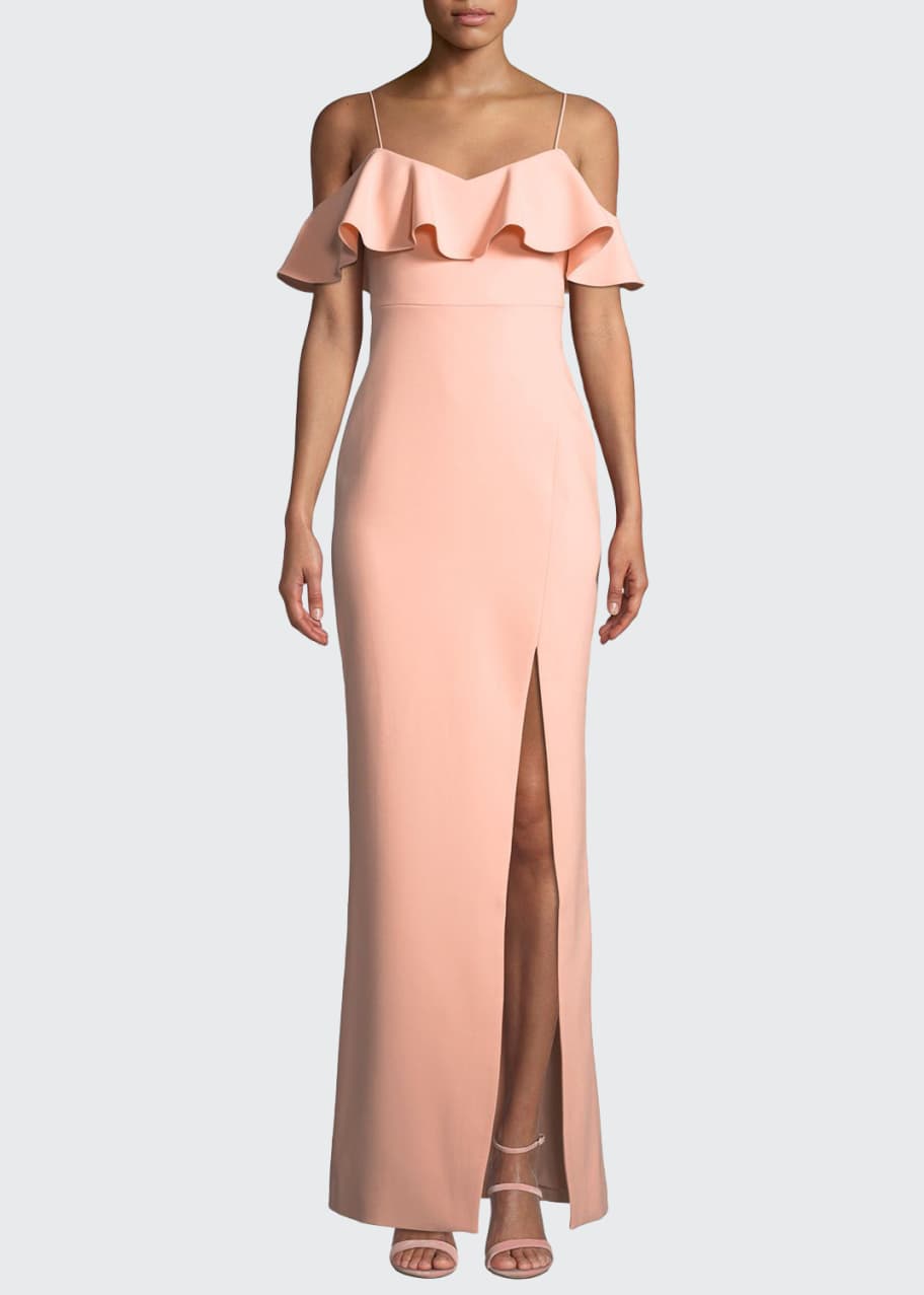 Likely Shania Off-the-Shoulder Ruffle Gown - Bergdorf Goodman