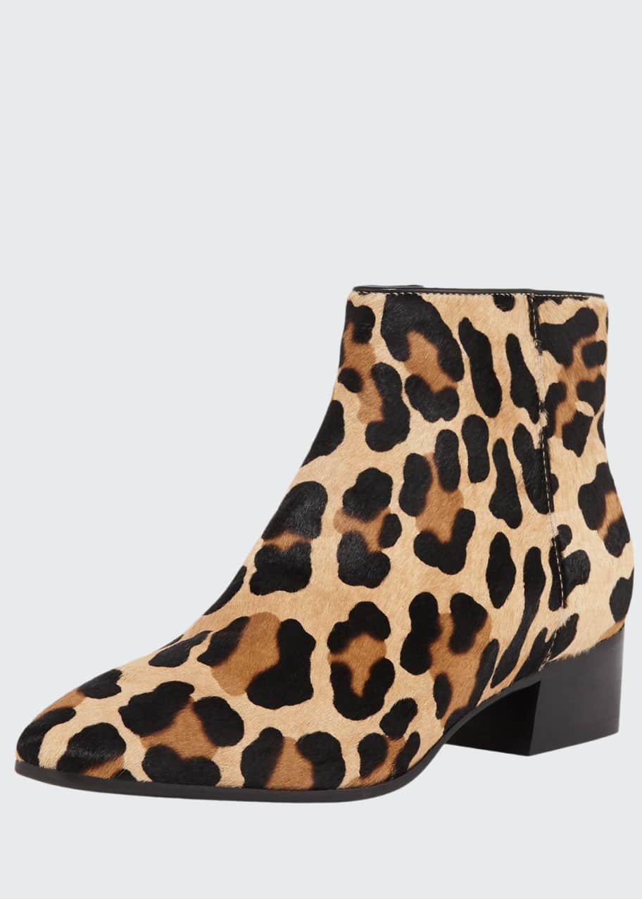 Aquatalia Fuoco Leopard-Print Booties - Bergdorf Goodman