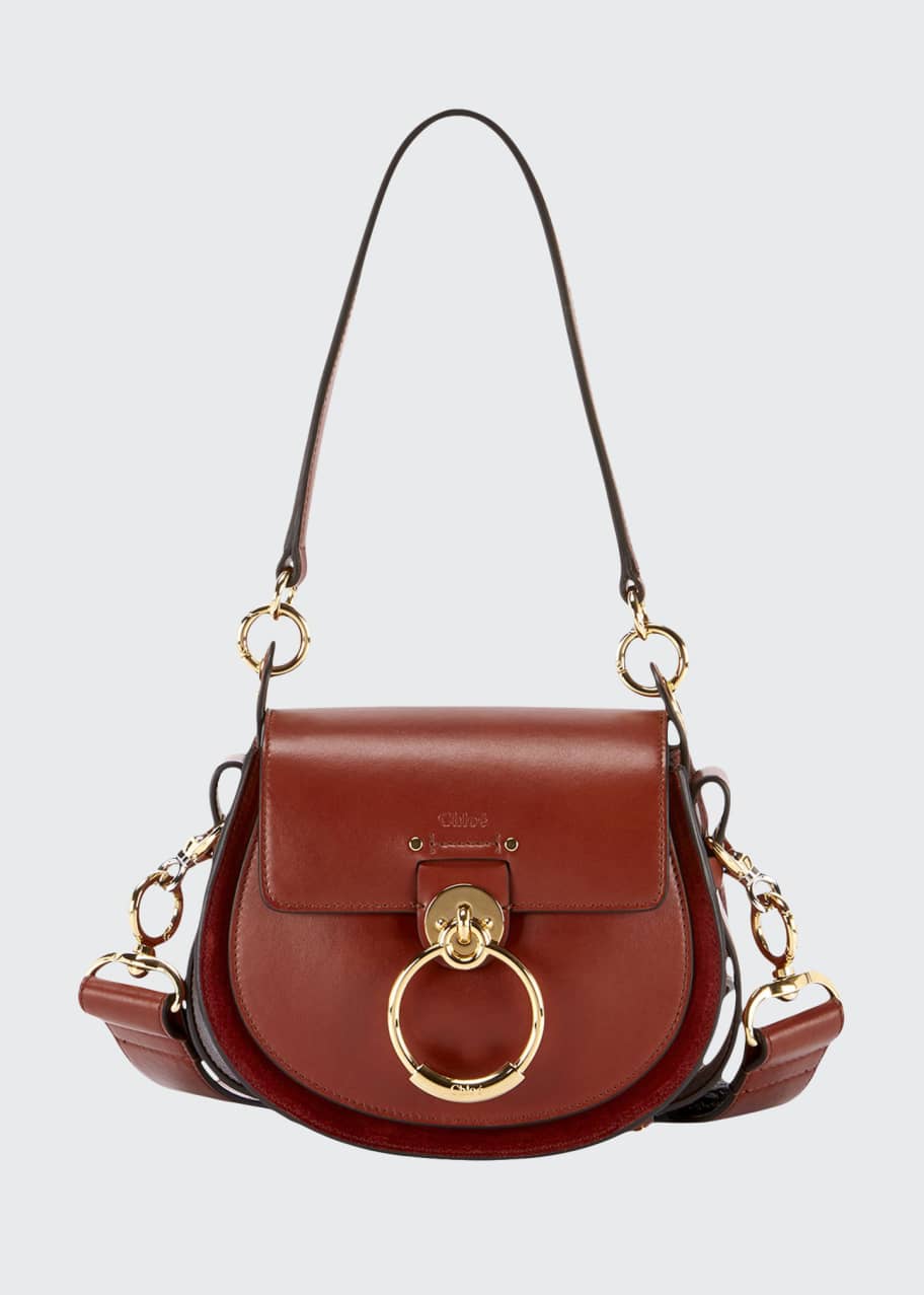 Image 1 of 1: Tess Small Leather/Suede Camera Crossbody Bag