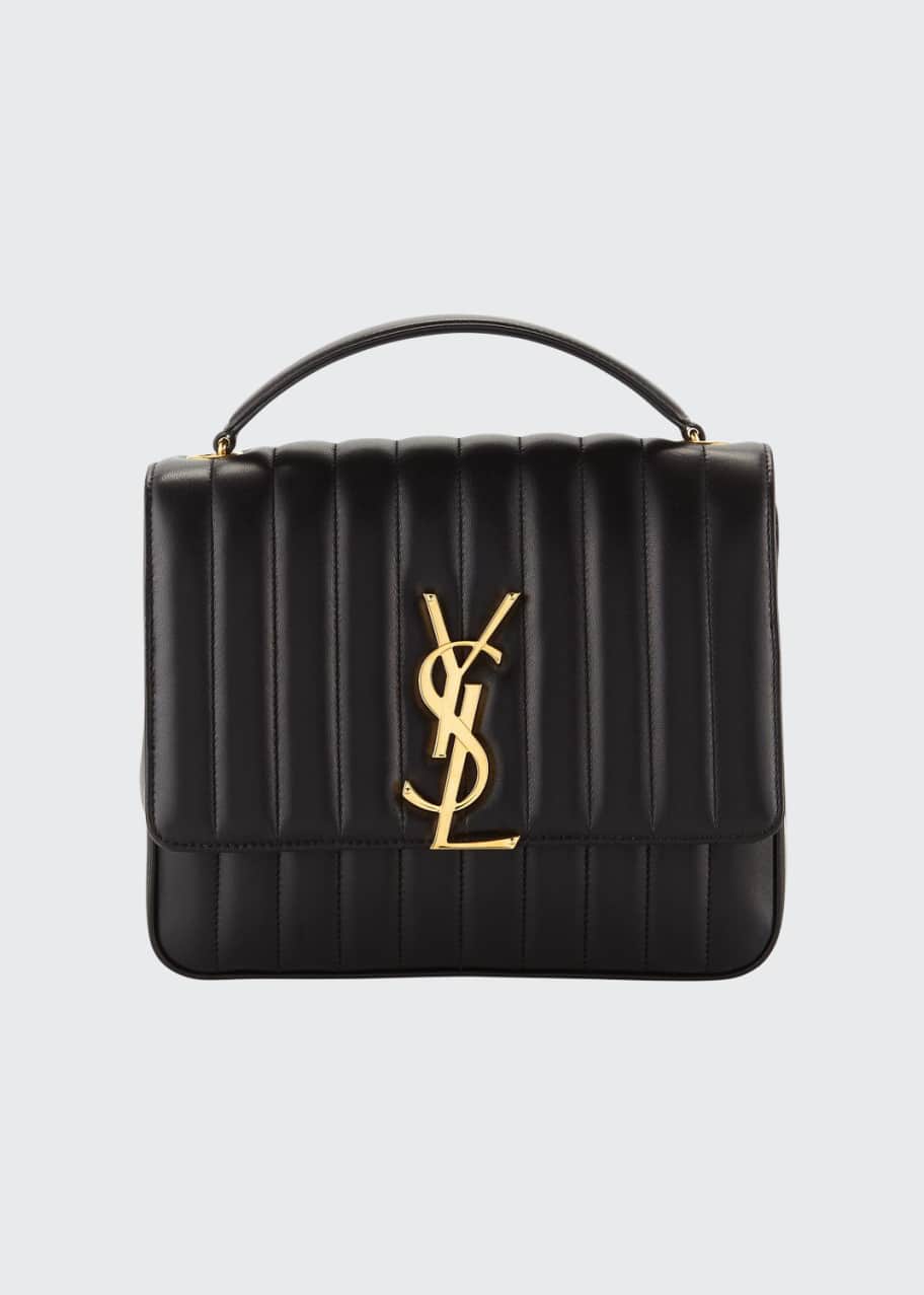 Vicky Monogram YSL Large Quilted Leather Chain Crossbody Bag