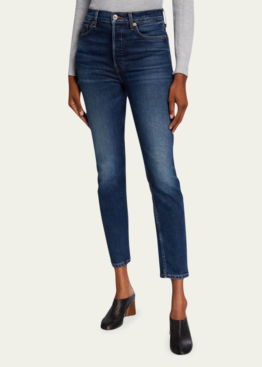 Image 1 of 1: High-Rise Skinny Ankle Cropped Jeans