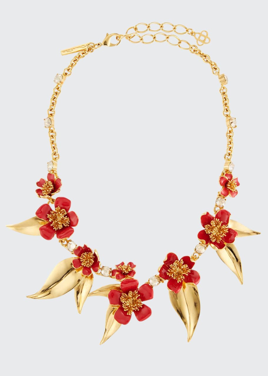 Image 1 of 1: Delicate Flowers Collar Necklace