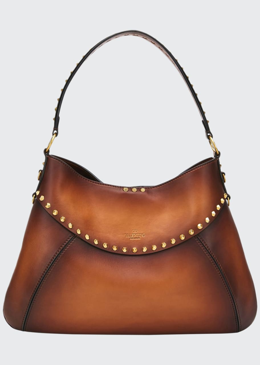 Image 1 of 1: Twinkle Studded Medium Hobo Bag