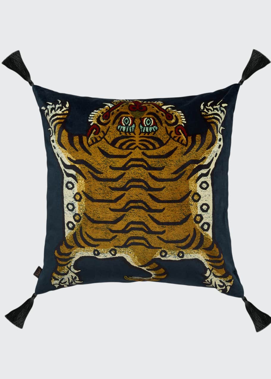 Image 1 of 1: Saber Midnight Large Velvet Pillow