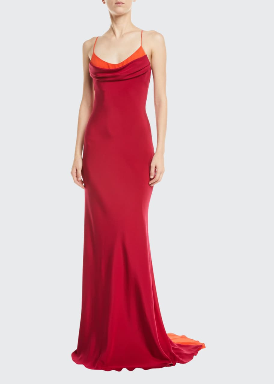 open lace back dress CUSHNIE et Ochs The Josephine Red Dress Size US 4 UK 8 Ladies main image 1
