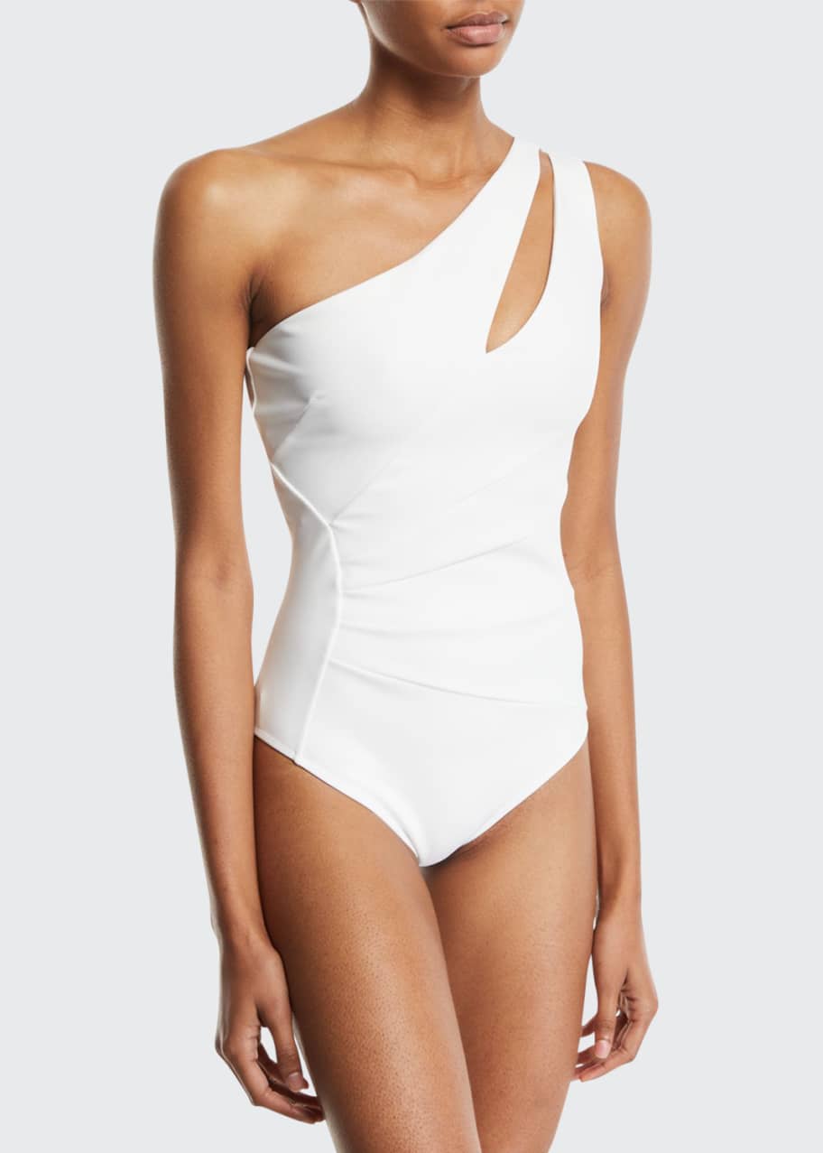 Chiara Boni La Petite Robe Ani One Shoulder Solid One Piece Swimsuit Bergdorf Goodman