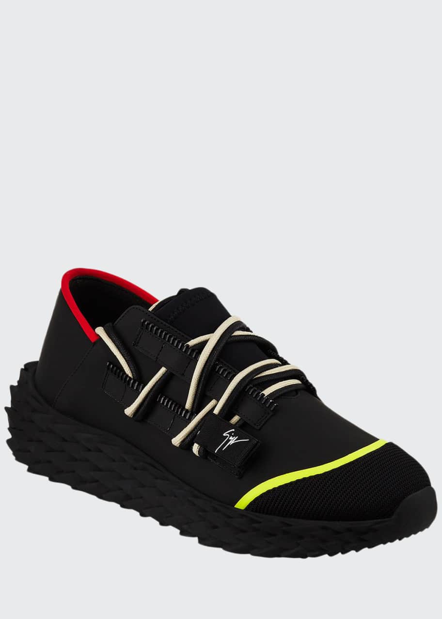 Giuseppe Zanotti Men's Neoprene Textured-Sole Running Dad Sneakers ...