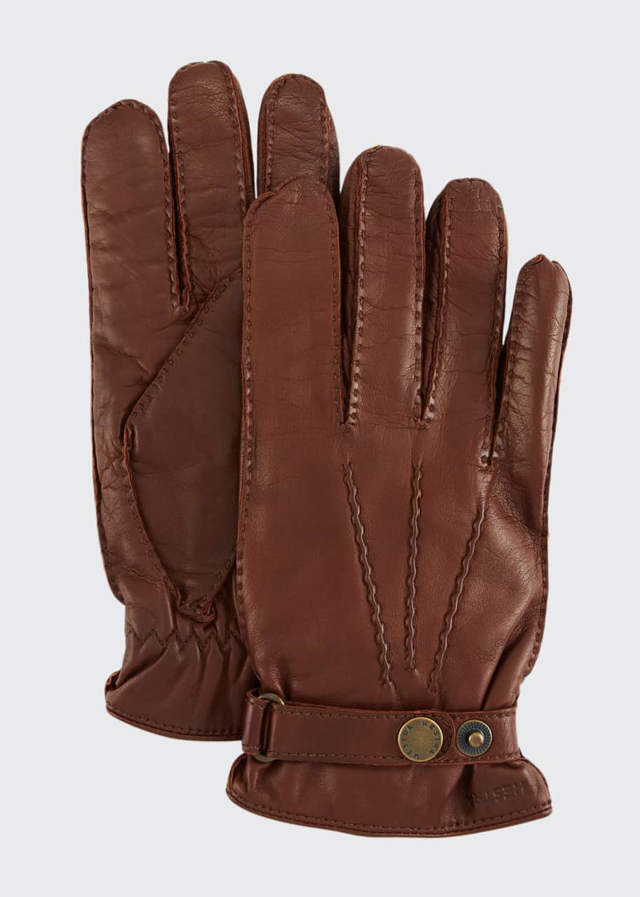 Hestra Gloves Men's Jake Leather Snap Gloves Bergdorf Goodman