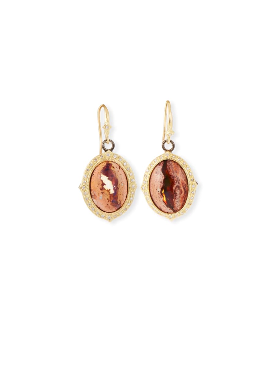 Image 1 of 1: Old World Mexican Fire Opal Dangle Earrings