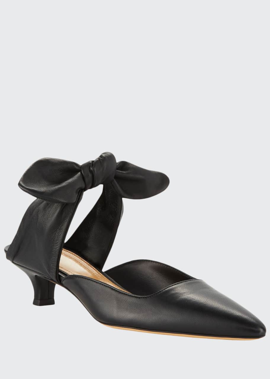 THE ROW COCO 黒 リボン ポインテッドトゥ ミュール 36.5 THE ROW COCO 黒 リボン ポインテッドトゥ ミュール 36.5