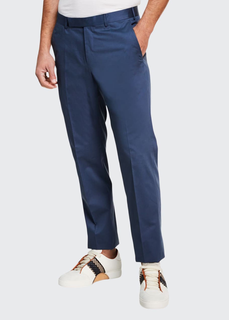 Image 1 of 1: Men's Cotton Sateen Tapered Pants