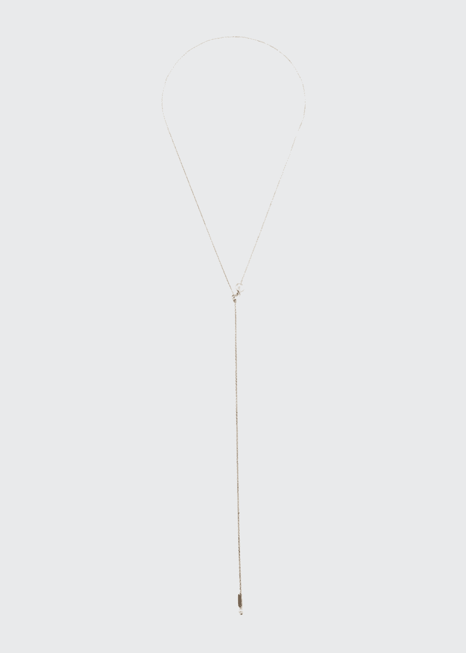 Mizuki 14k Gold Pearl Slider Necklace Bergdorf Goodman