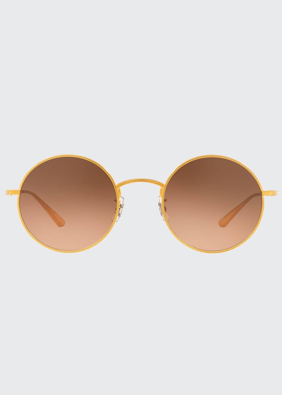 oliver peoples × The Row Oliver Peoples The Row After Midnight Round Metal Sunglasses