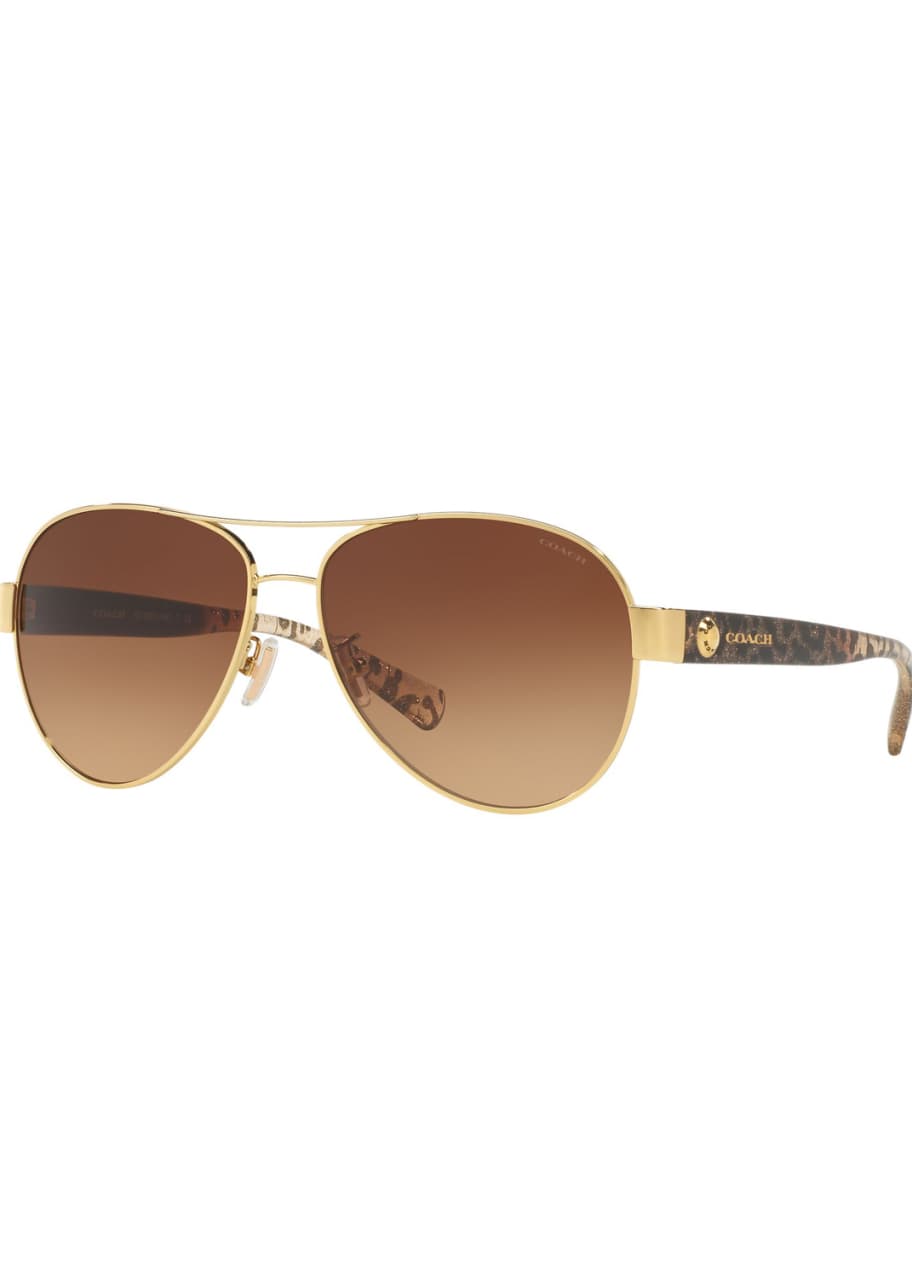 Coach aviator sunglasses on sale top