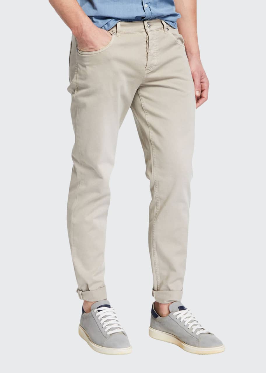 Brunello Cucinelli Men's Straight-Leg Dyed Denim Jeans - Bergdorf Goodman