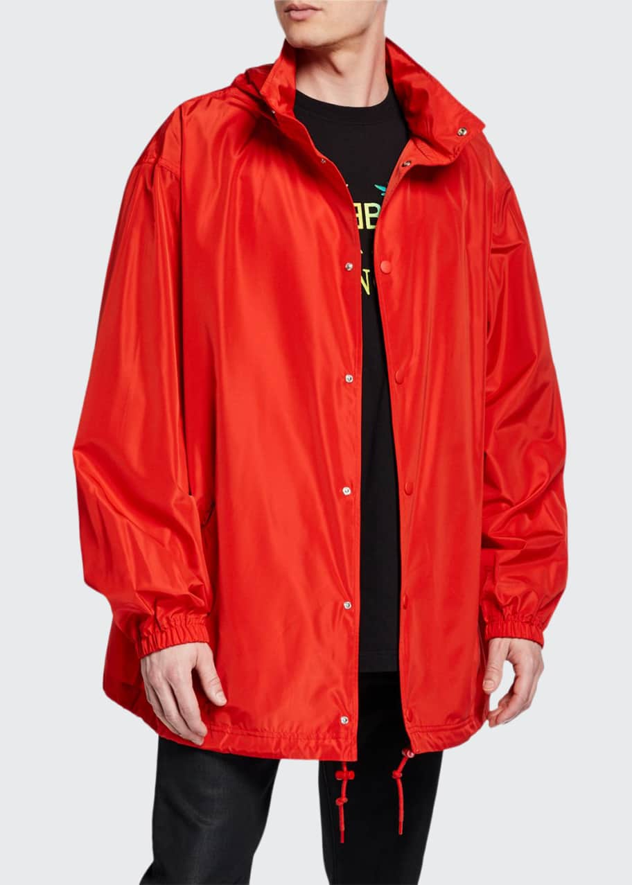 Balenciaga Men s Tonal Logo Raincoat Bergdorf Goodman