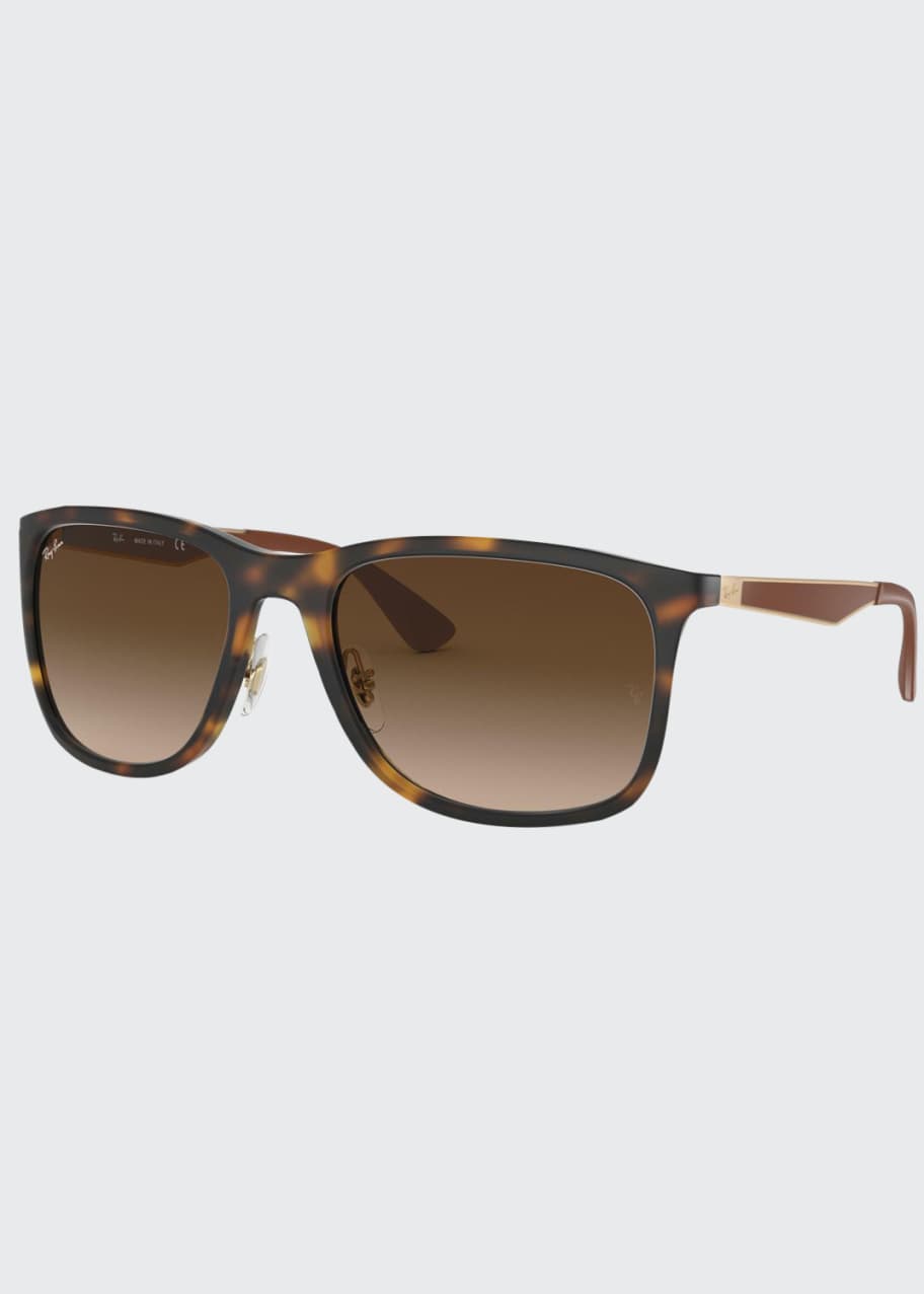 Image 1 of 1: Men's Square Gradient Propionate Sunglasses