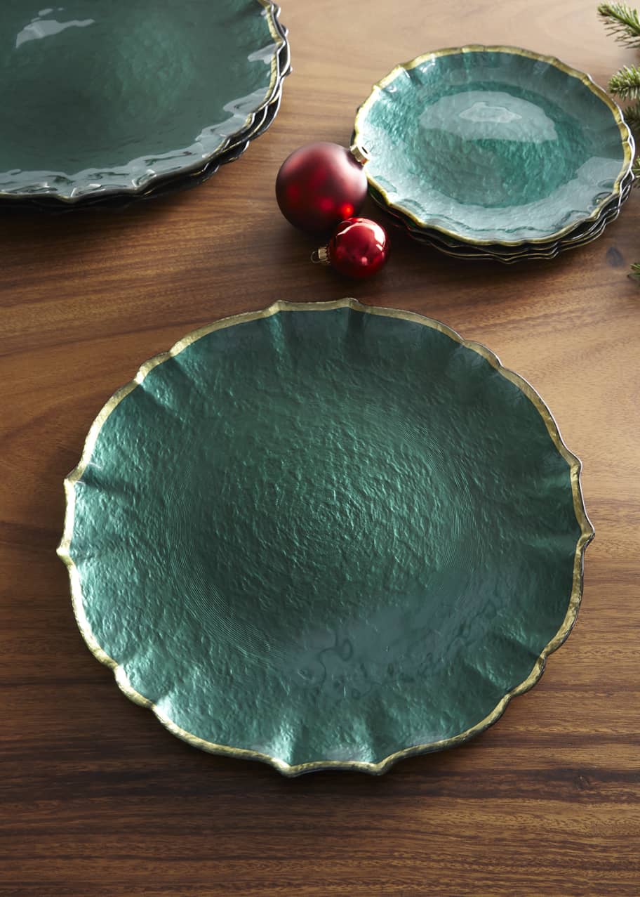Vietri Pastel Glass Service Plate/Charger, Emerald Bergdorf Goodman