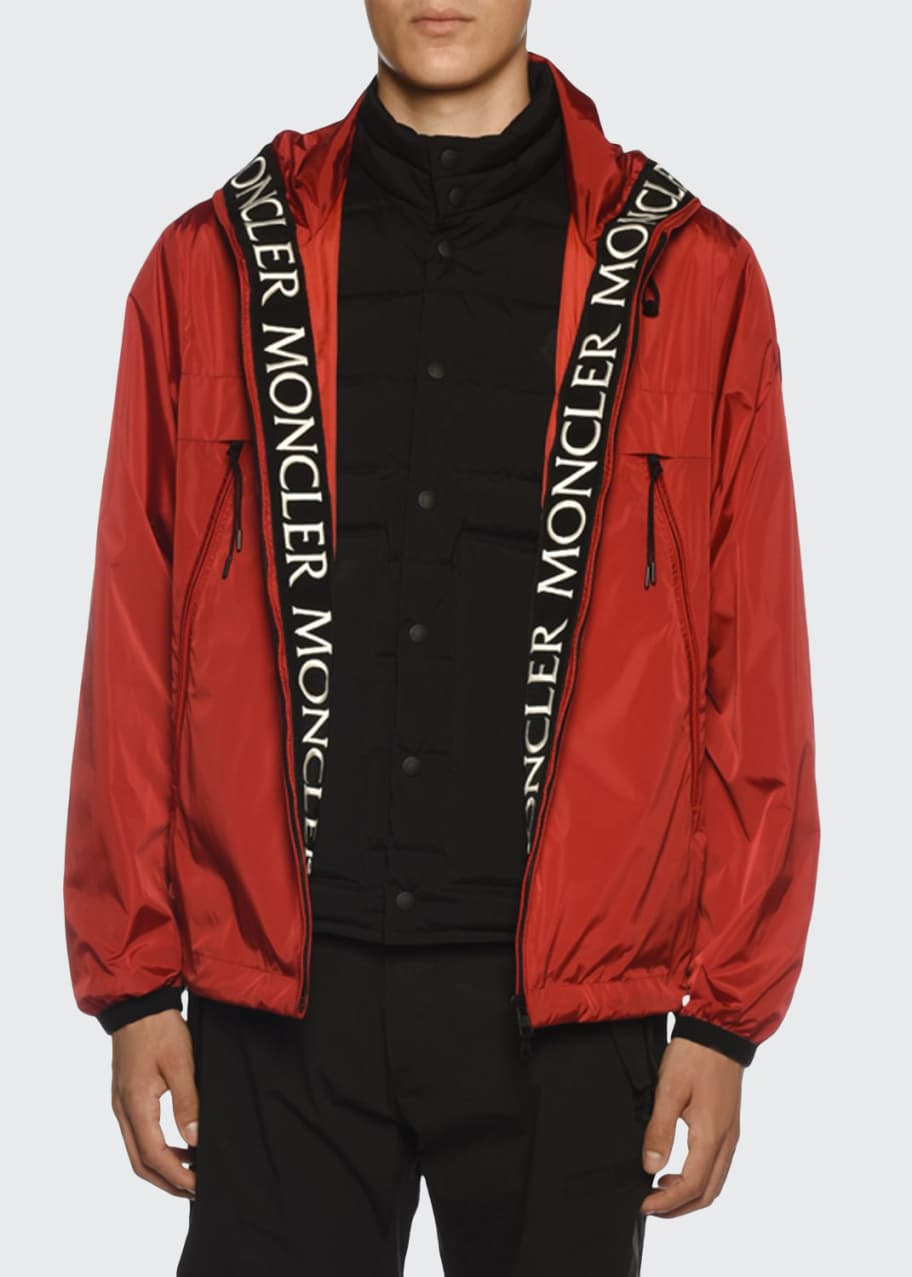 Image 1 of 1: Men's Massereau Nylon Jacket w/ Logo Lining Trim