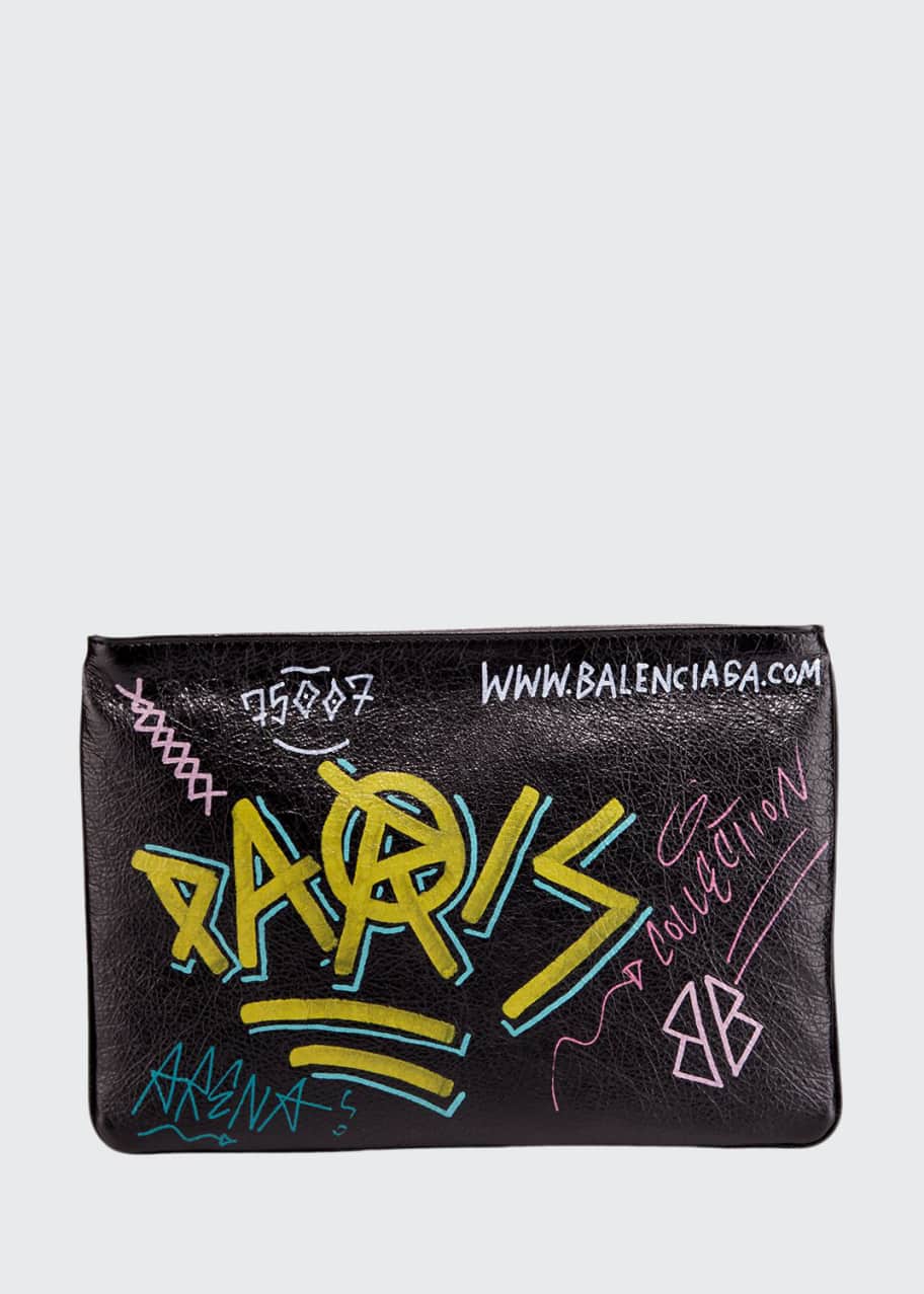 balenciaga graffiti pouch