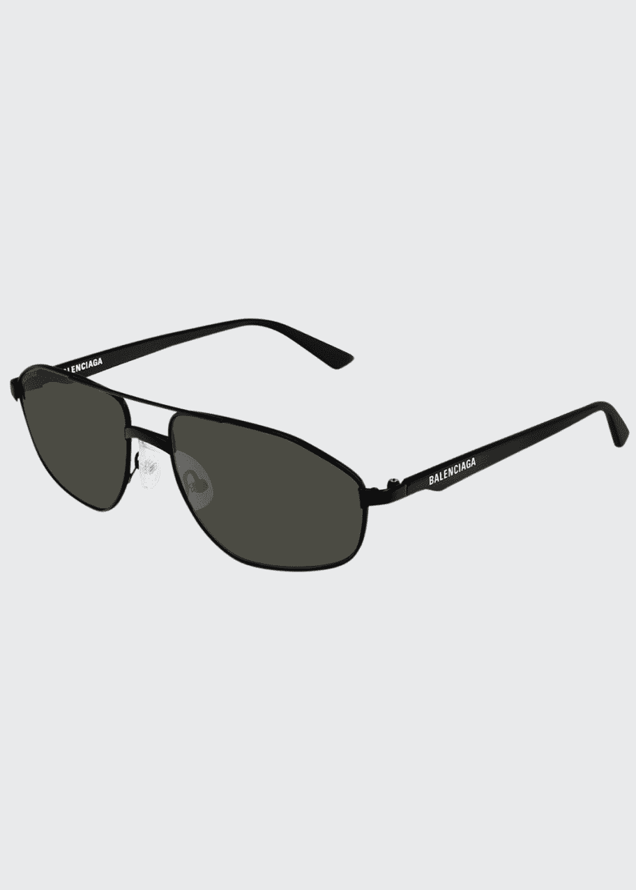 Image 1 of 1: Men's Narrow Metal Frame Sunglasses