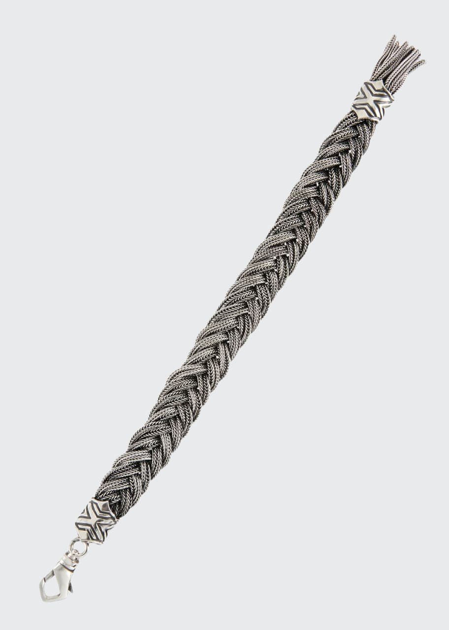 Image 1 of 1: Men's Fishtail Braided Chain Bracelet