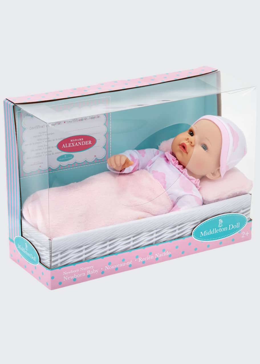 Image 1 of 1: 16" Newborn Baby Doll, Pink Cloud
