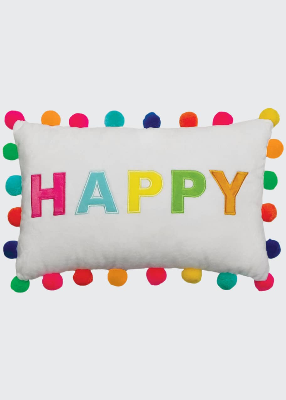 Image 1 of 1: Happy Pompom Pillow