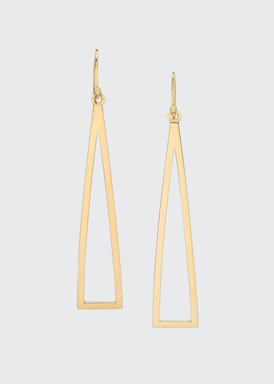 Image 1 of 1: 14k Triangle-Frame Dangle Earrings
