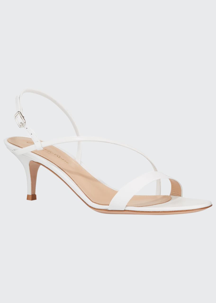 Image 1 of 1: Strappy Leather Slingback Sandals