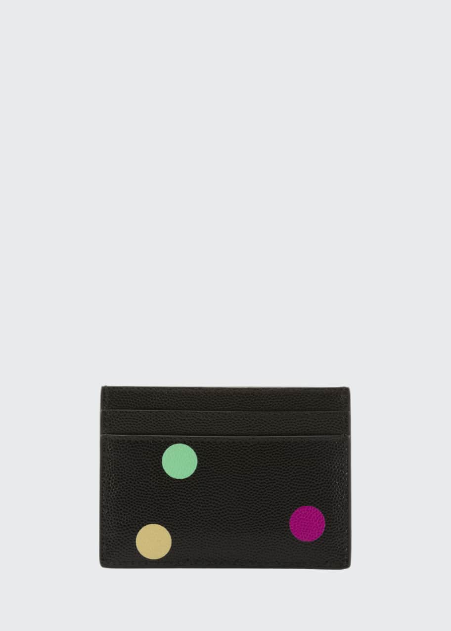 Ysl polka dot card holder outlet