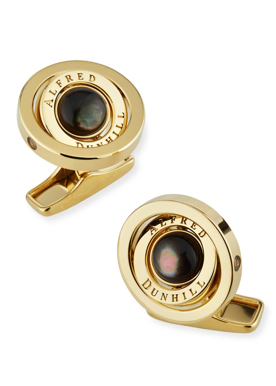 Image 1 of 1: Gyro Cufflinks with Black Mother of Pearl