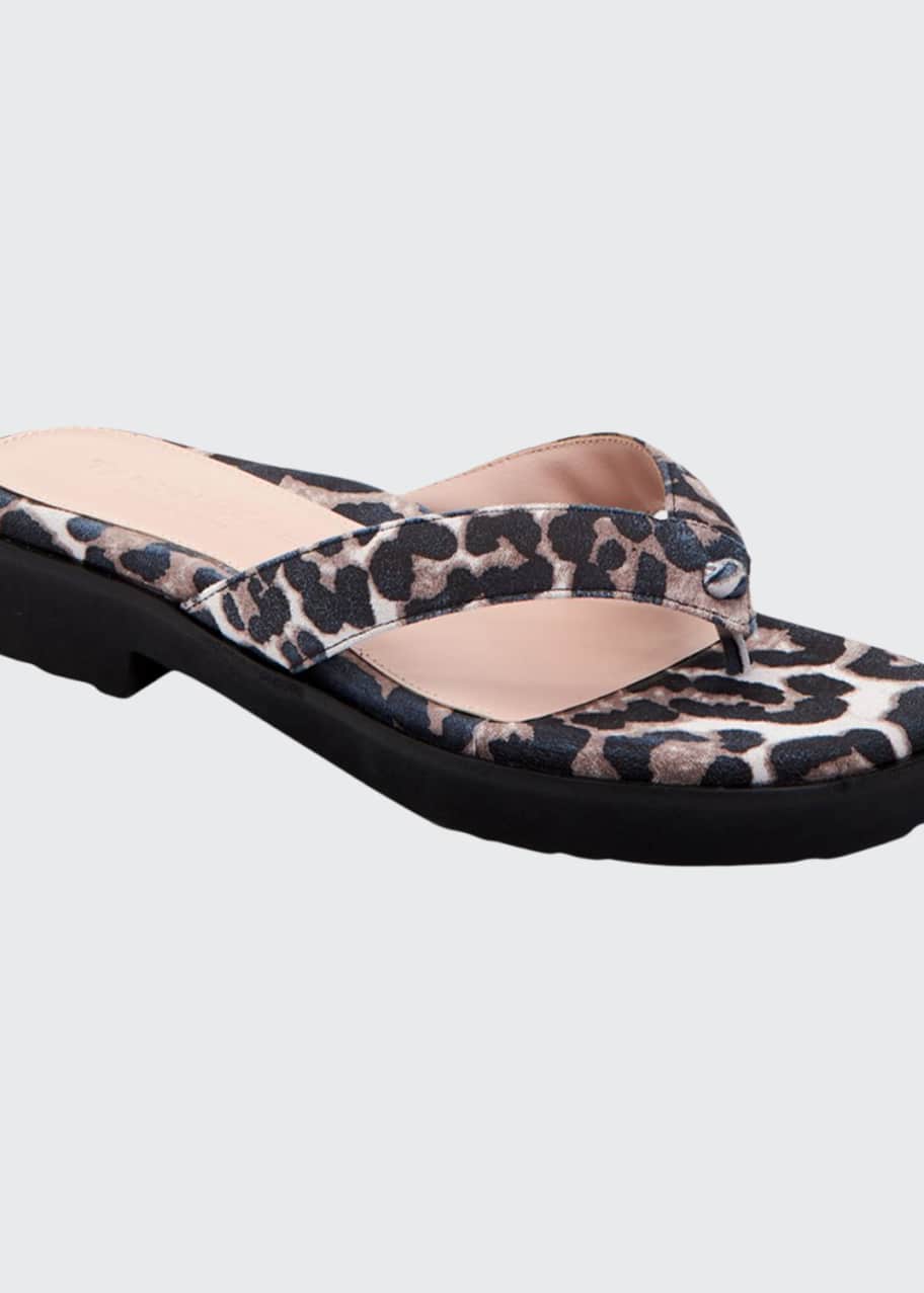 Taryn Rose Collection Taziana Leopard Print Thong Sandals
