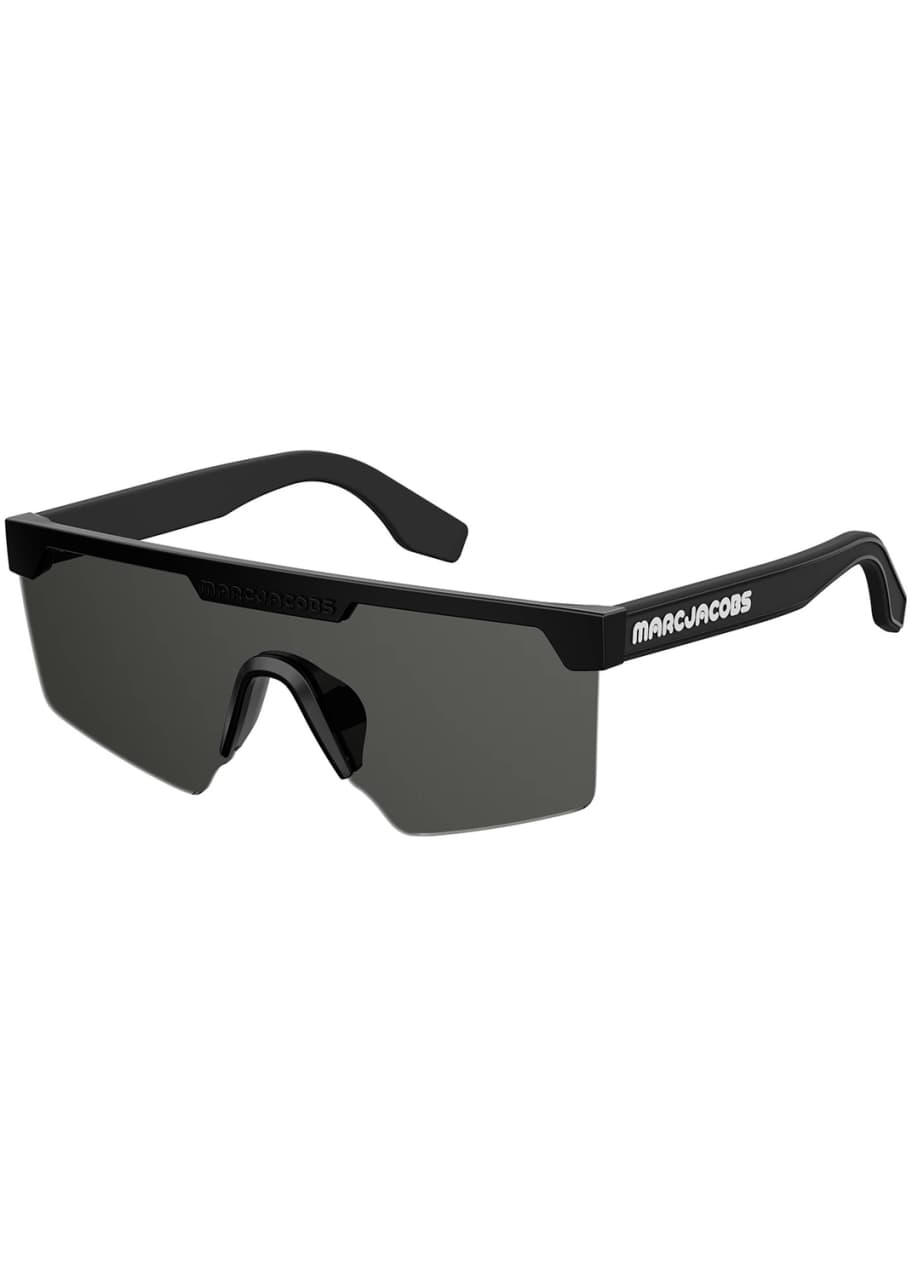 Image 1 of 1: Semi-Rimless Shield Sunglasses