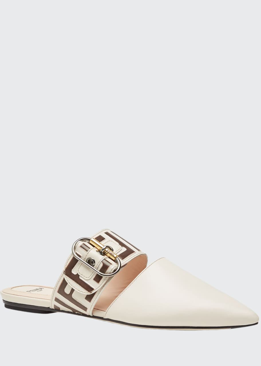 Fendi leather mules discount