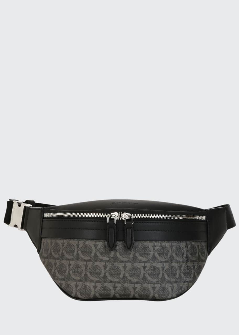 Ferragamo Men s Gancini Print Leather Belt Bag Fanny Pack Bergdorf Goodman