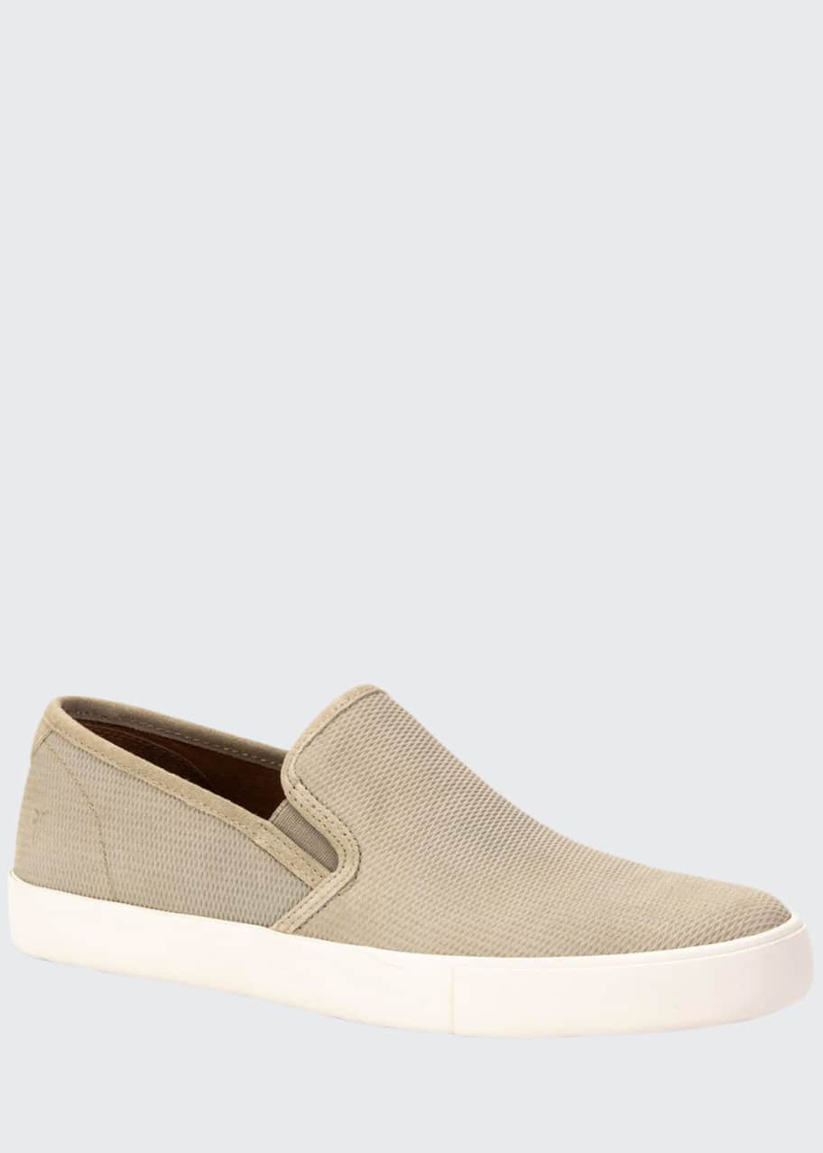 Image 1 of 1: Men's Brett Perforated Leather Slip-On Sneakers