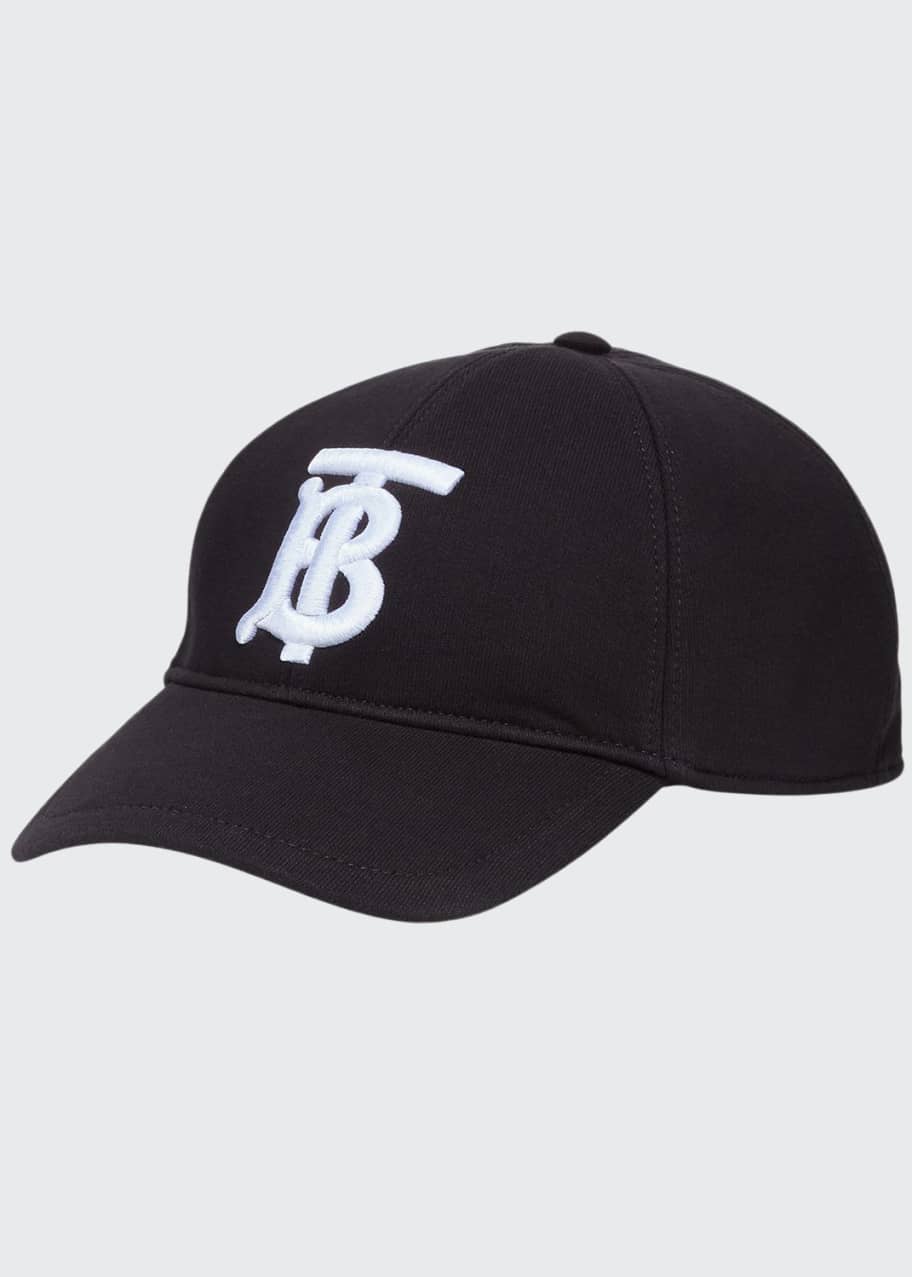 Burberry Men's TB Jersey Baseball Cap, Black - Bergdorf Goodman