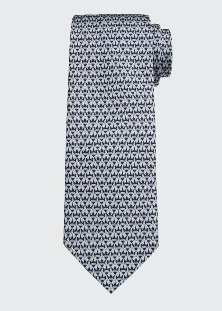 Image 1 of 1: Men's Image 1 Silk Tie w/ Shirt %26 Tie Motif