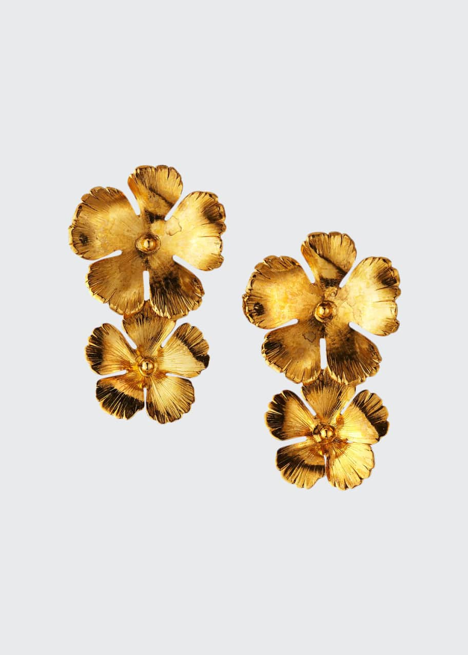 Image 1 of 1: Colette Flower Earrings, Gold