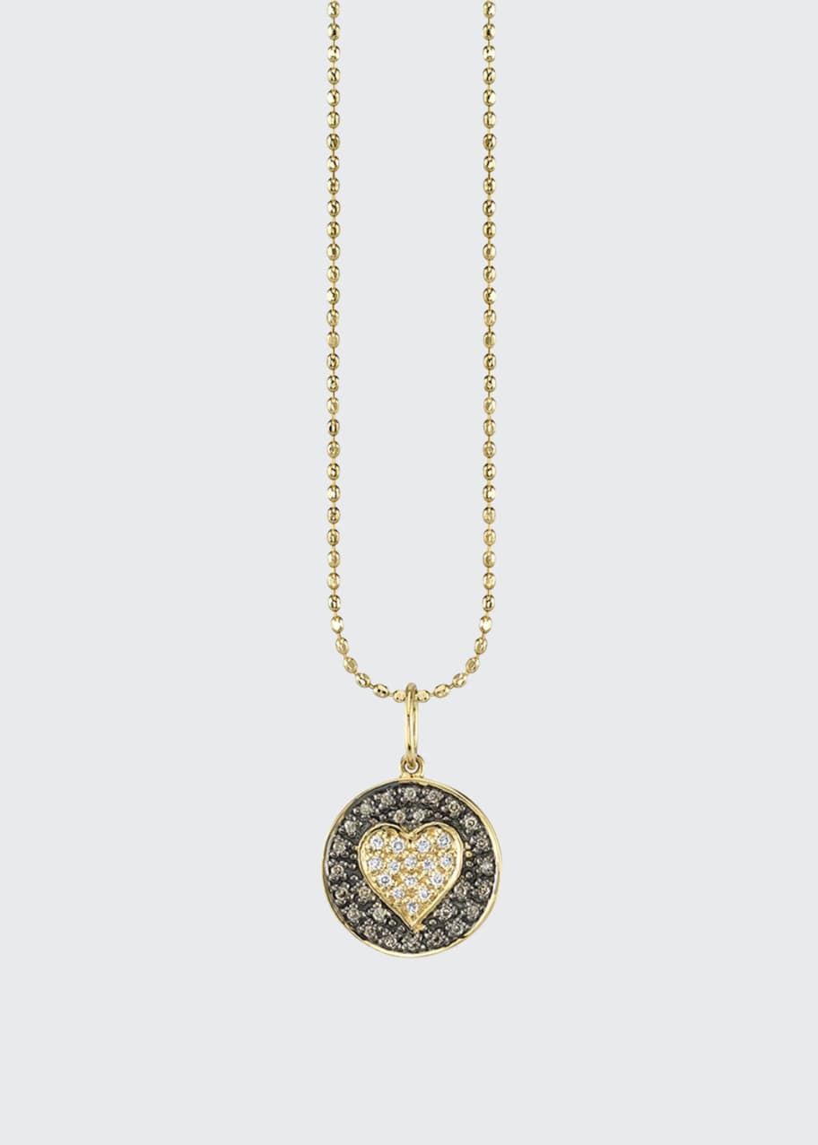 Sydney Evan 14k Two-Tone Diamond Heart Medallion Necklace - Bergdorf ...