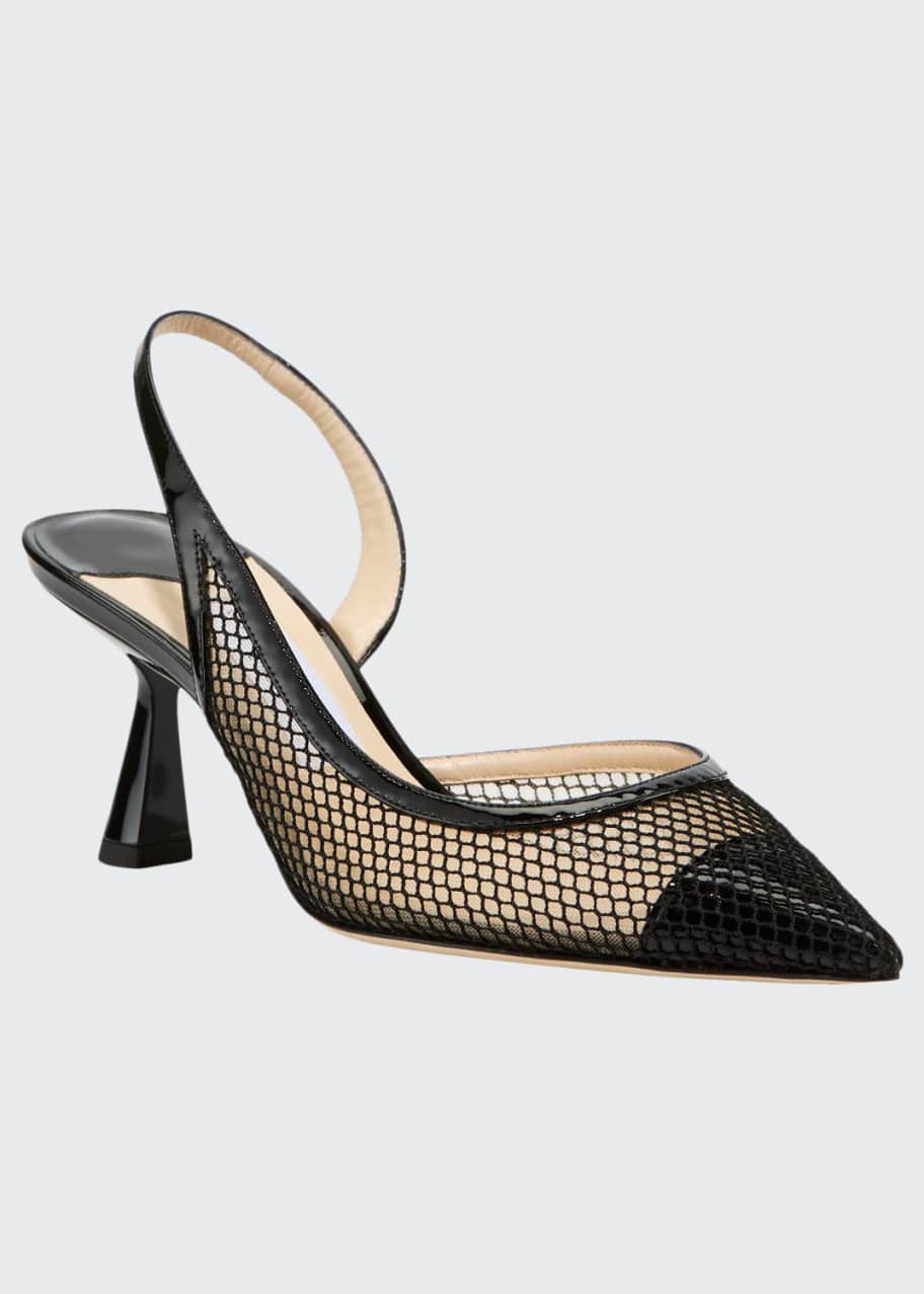 Jimmy Choo Fetto Mesh CapToe Slingback Pumps Bergdorf Goodman