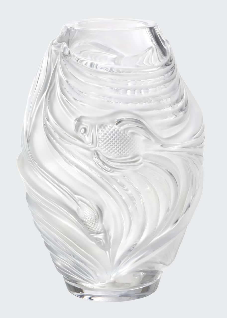 Image 1 of 1: Medium Poissons Vase, Clear