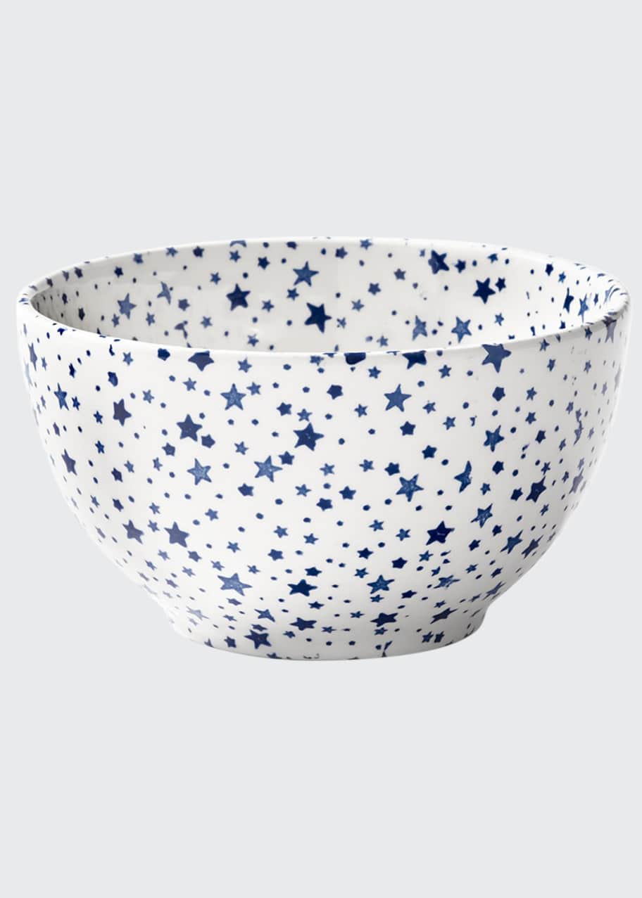 Image 1 of 1: Midnight Sky Ice Cream Bowl, White/Blue