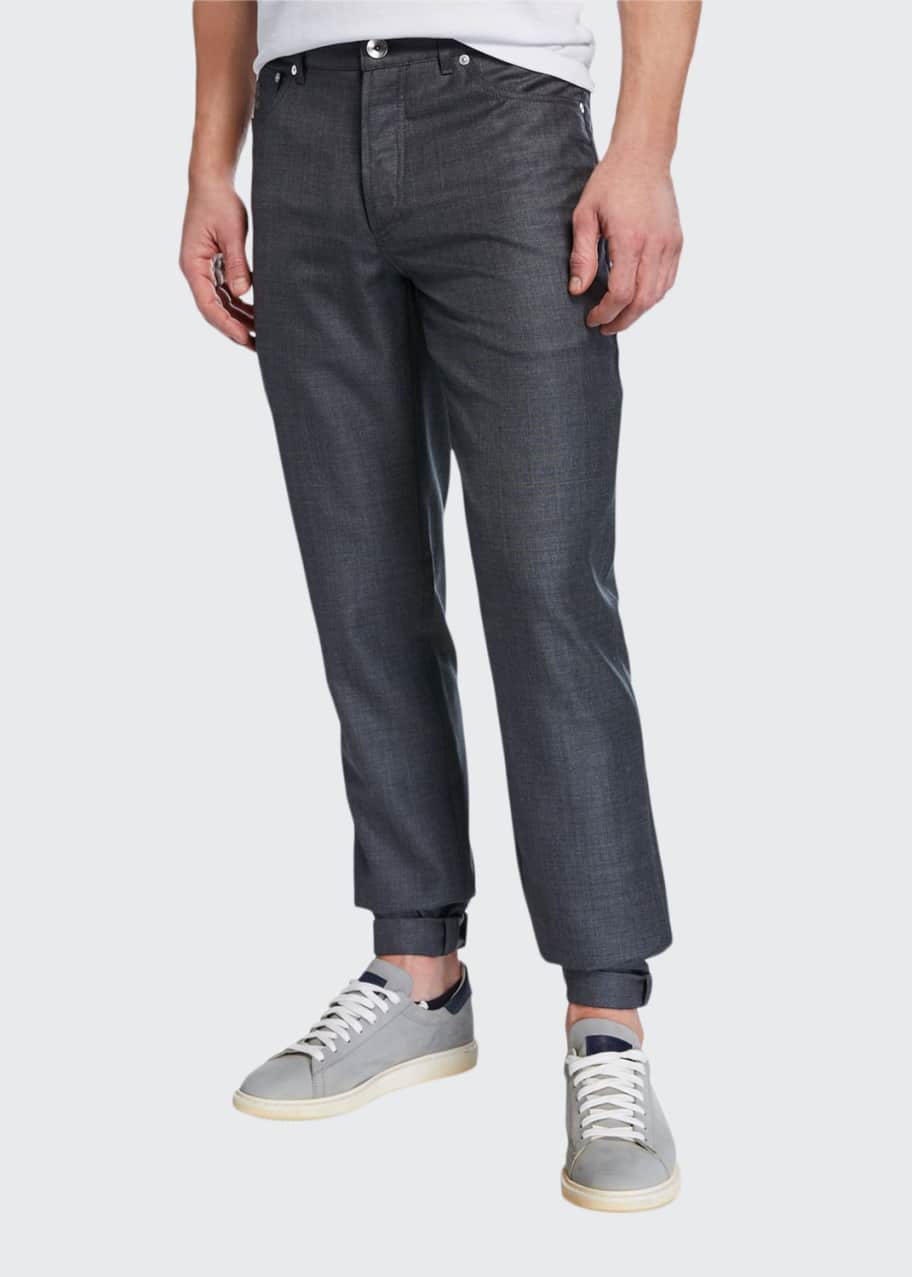 5 pocket top wool pants