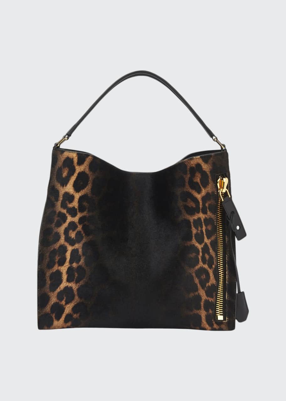 Image 1 of 1: Alix Small Ombre Leopard Hobo Bag