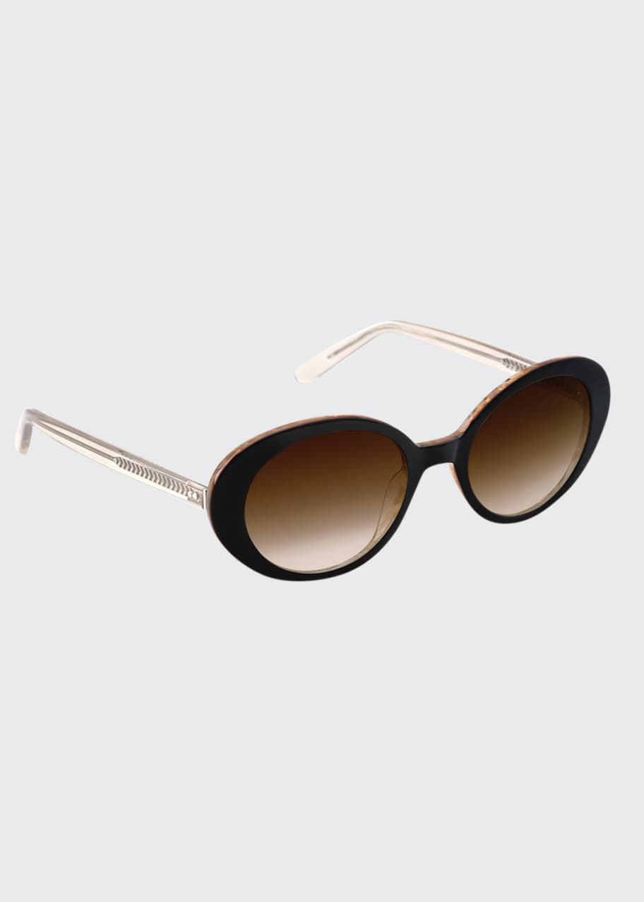 Image 1 of 1: Laurel Oval Gradient Sunglasses
